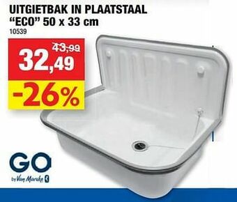 Hubo Uitgietbak in plaatstaal eco aanbieding