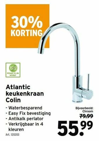 GAMMA Atlantic keukenkraan colin aanbieding