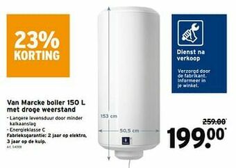 GAMMA Van marcke boiler met droge weerstand aanbieding