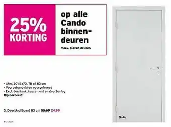 GAMMA Cando binnendeuren deurblad board aanbieding