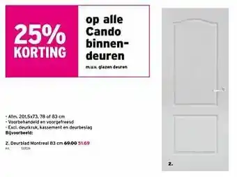 GAMMA Cando binnendeuren deurblad montreal aanbieding