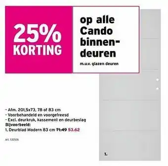 GAMMA Cando binnendeuren deurblad modern aanbieding