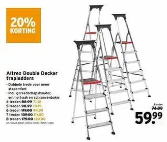 GAMMA Altrex double decker trapladders 3 treden aanbieding