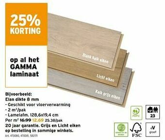 GAMMA Gamma laminaat elan aanbieding