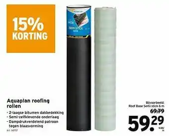 GAMMA Aquaplan roofing rollen roof base semi stick aanbieding