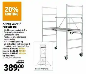 GAMMA Altrex vouw-- rolsteigers module a aanbieding
