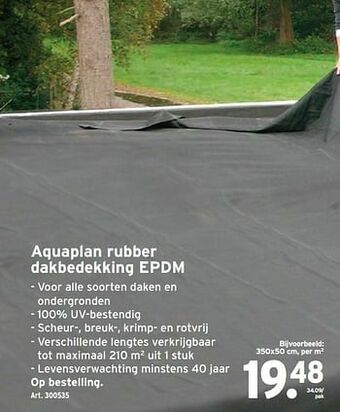 GAMMA Aquaplan rubber dakbedekking epdm aanbieding