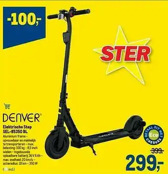 Makro Elektrische step sel-85350 bl aanbieding