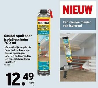 GAMMA Soudal spuitbaar isolatieschuim aanbieding