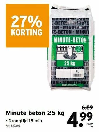 GAMMA Minute beton aanbieding