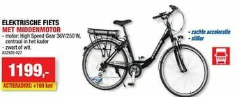 Hubo Elektrische fiets met middenmotor aanbieding