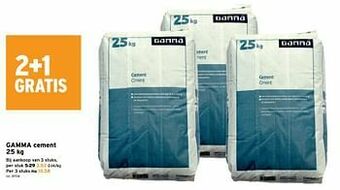 GAMMA Gamma cement aanbieding