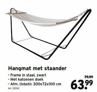 Hangmat met staander