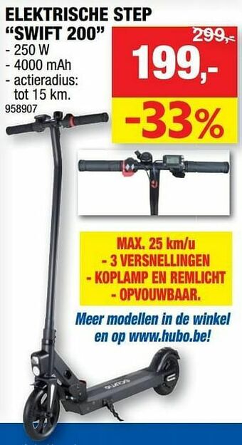 Hubo Guardo elektrische step swift 200 aanbieding