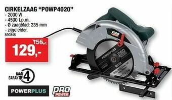 Hubo Powerplus cirkelzaag powp4020 aanbieding