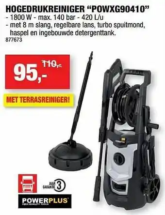 Hubo Powerplus hogedrukreiniger powxg90410 aanbieding