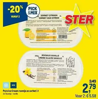 Makro Roomijs - vanille aanbieding