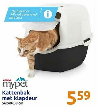 Action Kattenbak met klapdeur aanbieding