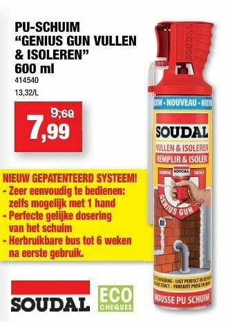 Pu-schuim genius gun vullen + isoleren