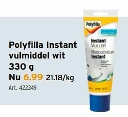 GAMMA Polyfilla instant vulmiddel wit aanbieding