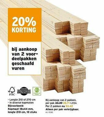 GAMMA Voordeelpakken geschaafd vuren aanbieding