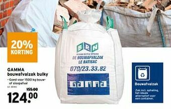 GAMMA Gamma bouwafvalzak bulky aanbieding