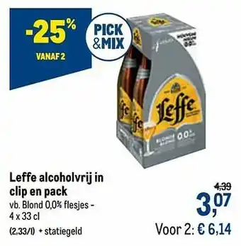 Makro Leffe alcoholvrij in clip en pack aanbieding