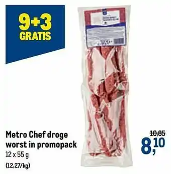 Makro Metro chef droge worst aanbieding