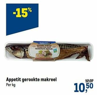Makro Appetit gerookte makreel aanbieding