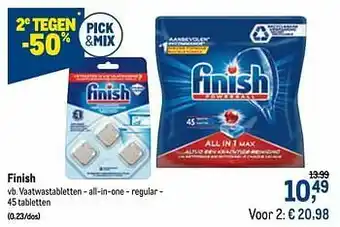 Makro Finish vaatwastabletten - all-in-one - regular aanbieding