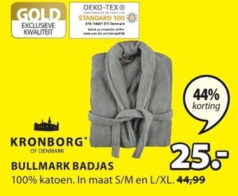 Jysk Kronborg Bullmark Badjas aanbieding