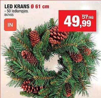 Hubo Led krans ø 61 cm aanbieding