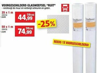 Hubo Voorgeschilderd glasweefsel ruit aanbieding