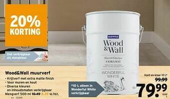 GAMMA Wood+wall muurverf aanbieding