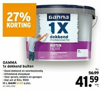 GAMMA Gamma 1x dekkend buiten aanbieding