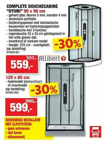 Hubo Complete douchecabine uyuni aanbieding