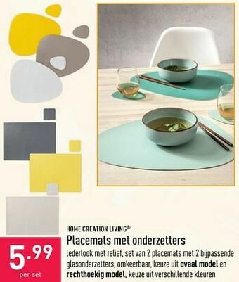 Placemats met onderzetters