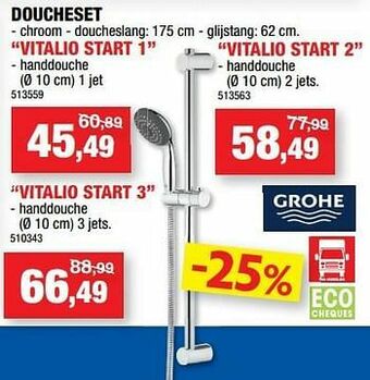 Hubo Doucheset vitalio start 1 aanbieding