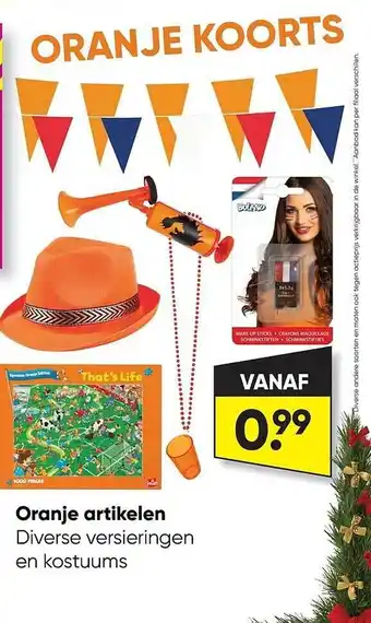 Oranje artikelen