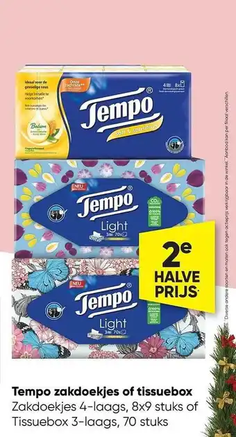 Tempo zakdoekjes of tissuebox