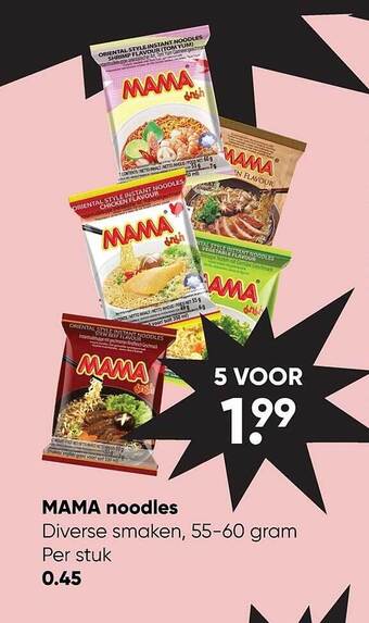 Big Bazar Mama noodles aanbieding