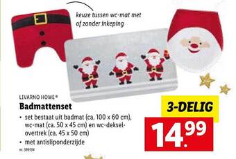 Lidl Livarno home badmattenset aanbieding