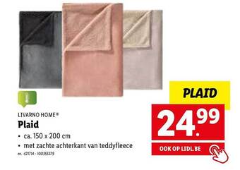 Lidl Livarno home plaid aanbieding