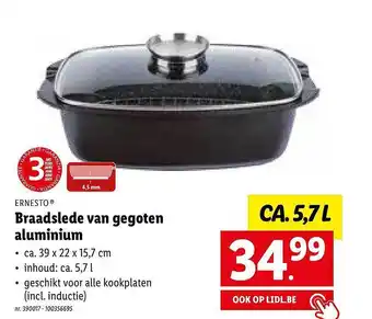Lidl Ernesto braadslede van gegoten aluminium aanbieding