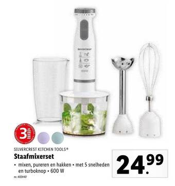 Lidl Silvercrest kitchen tools staafmixerset aanbieding