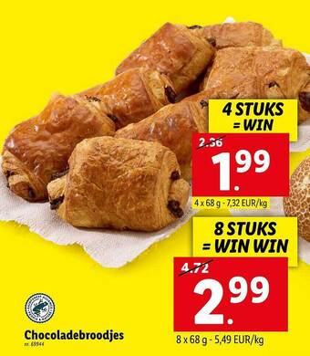 Lidl Chocoladebroodjes aanbieding