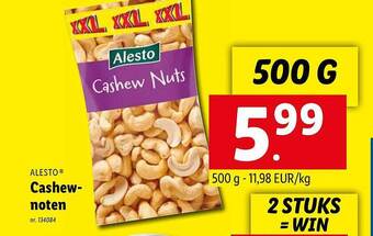 Lidl Alesto cashewnoten aanbieding