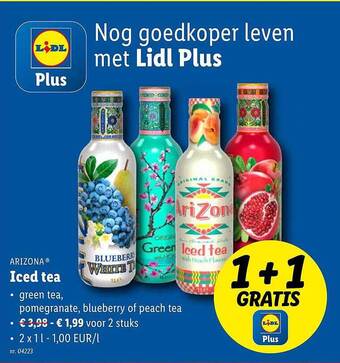 Lidl Arizona iced tea aanbieding