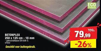 Hubo Betonplex 250 x 125 cm - 18 mm aanbieding