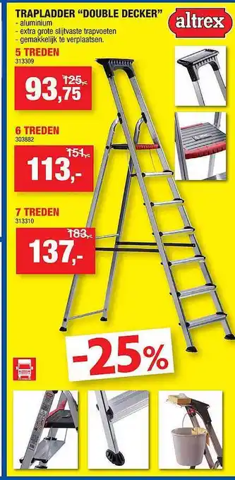 Hubo Altrex trapladder aanbieding